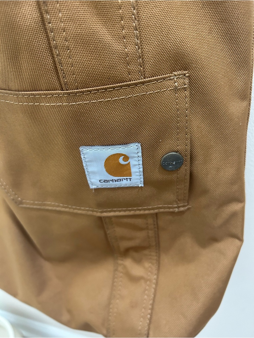 Carhartt Brown/Tan Canvas Tote Bag 14x15”. Excellent condition. - Picture 4 of 11